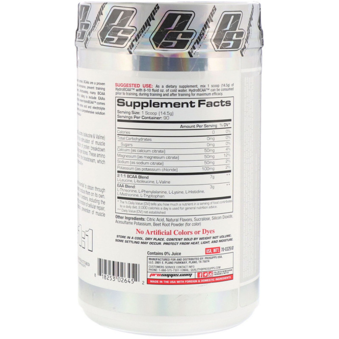 ProSupps, Hydro BCAA, Клубника и киви, 46,03 унц. (1305 г)