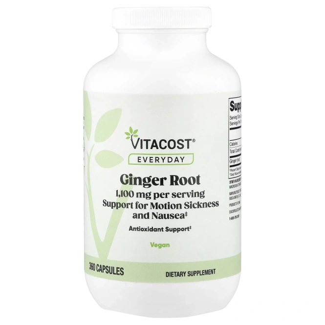 Vitacost, Everyday, корень имбиря, 360 капсул (550 мг в капсуле)