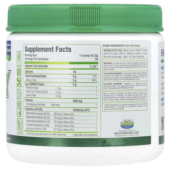 ALLMAX, FiberBiotiX, без добавок, 189 г (6,67 унции)