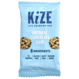 KiZE Life Changing Bar, овсяные батончики с шоколадной крошкой, 10 батончиков по 43 г (1,5 унции)
