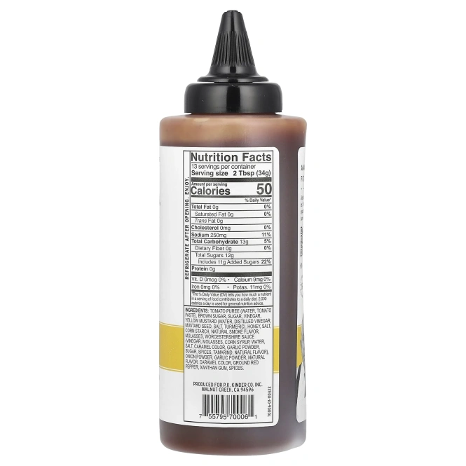 KINDER'S, Соус для барбекю, мед, 439 г (15,5 унции)