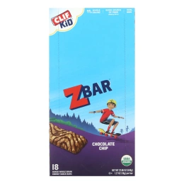 Clif Bar, Clif Kid, Z Bar, органические батончики, со вкусом шоколадного печенья, 18 батончиков, 36 г (1,27 унции) каждый