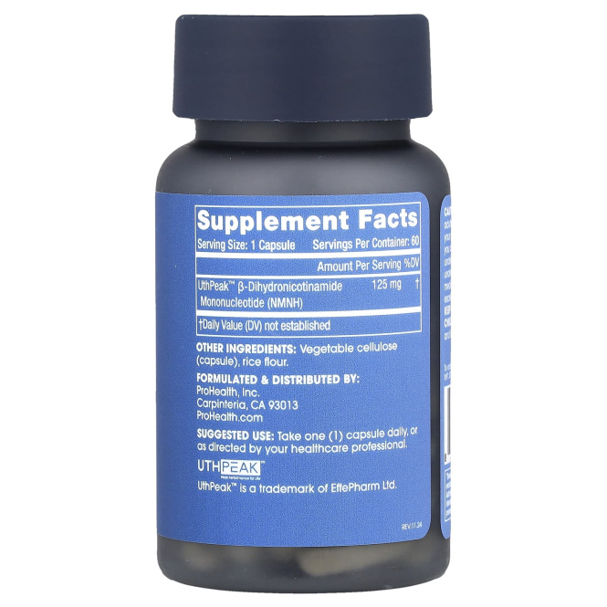 ProHealth Longevity, Чистый NMNH, 125 мг, 60 капсул