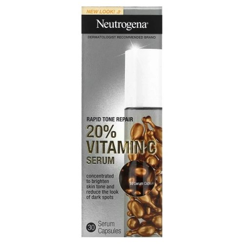 Neutrogena, Rapid Tone Repair, 20% Vitamin C Serum, 30 Serum Capsules