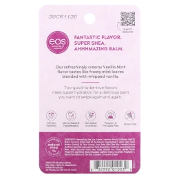 EOS, Visibly Soft, бальзам для губ, ваниль и мята, .25 унции(7 г)