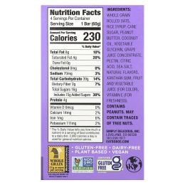 Bobo's Oat Bars, PB & Js, виноград, 4 батончика по 60 г (2,1 унции)