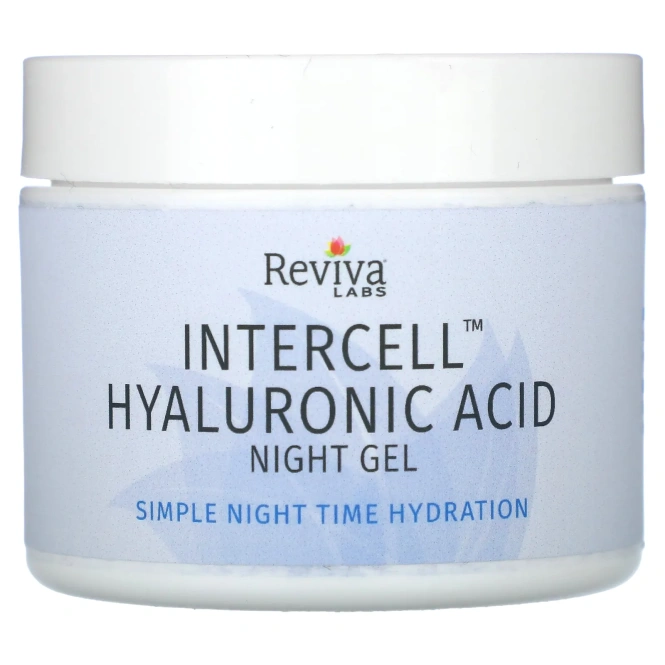 Reviva Labs, InterCell, гиалуроновая кислота, ночной увлажняющий гель, 1,5 унц. (42 г)