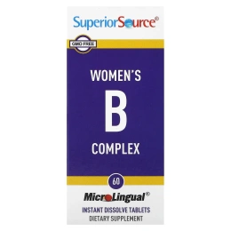 Superior Source, комплекс витаминов группы B для женщин, 60 быстрорастворимых таблеток MicroLingual