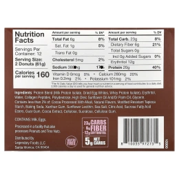 Legendary Foods, протеиновые пончики, в шоколаде, 12 упаковок по 61 г (2,2 унции)