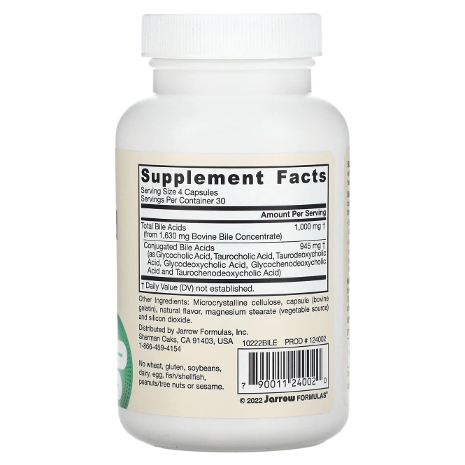 Jarrow Formulas, Желчные Кислоты, 90 капсул
