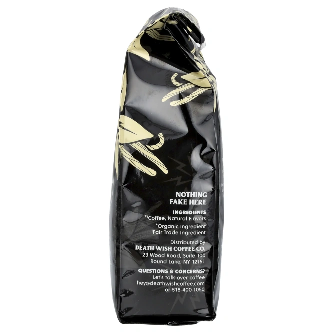 Death Wish Coffee, Молотый кофе со вкусом ванили, 283 г (10 унций)