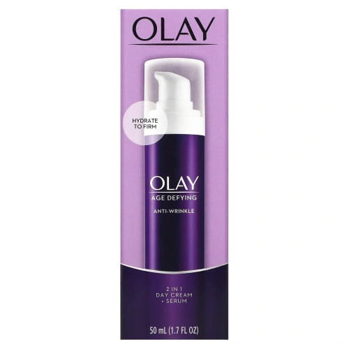 Olay, Антивозрастное средство против морщин, дневной крем и сыворотка 2 в 1, 50 мл (1,7 жидк. унции)