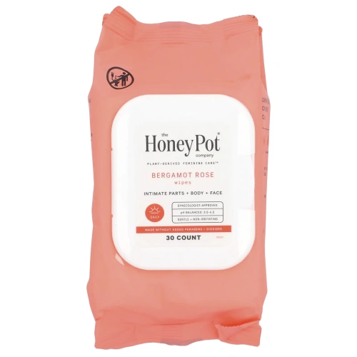 The Honey Pot Company, Салфетки, бергамот и роза, 30 шт.
