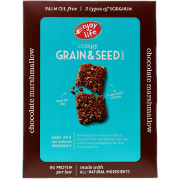 Enjoy Life Foods, Хрустящие батончики с цельным зерном и семечками, Шоколад и маршмэллоу, 12 баточников, 1,76 унц. (50 г) каждый