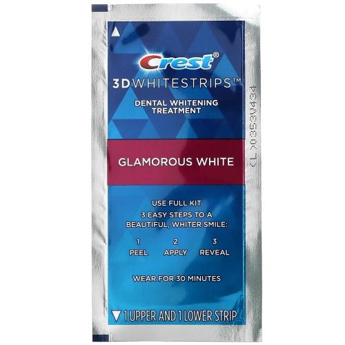 Crest, 3D Whitestrips, Glamorous White, комплект для отбеливания зубов, 28 полосок