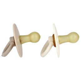 itzy ritzy, Itzy Soother ™, пустышки с сосками из натурального каучука, для детей от 6 до 18 месяцев, кокос и тосты, 2 пустышки