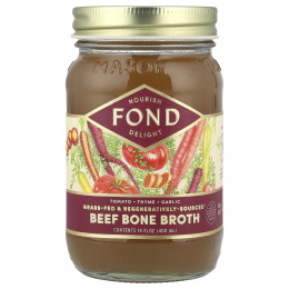 FOND Bone Broth, говяжий костный бульон, томат и чабрец, 400 мл (14 жидк. унций)