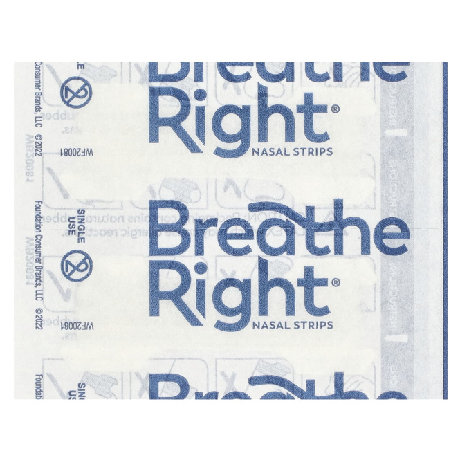 Breathe Right, назальные полоски, чистые, для чувствительной кожи, 26 прозрачных полосок
