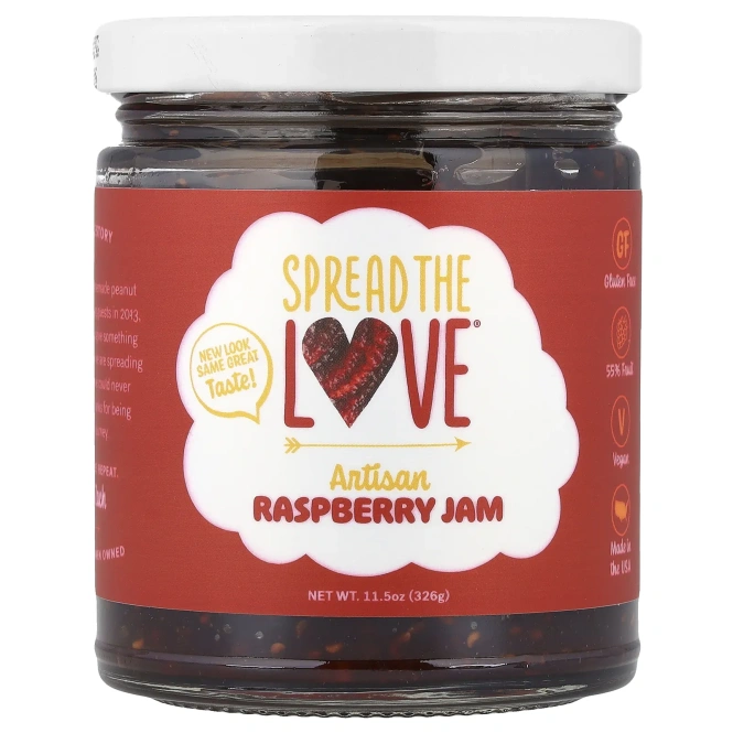 Spread The Love, Малиновое варенье, 326 г (11,5 унции)