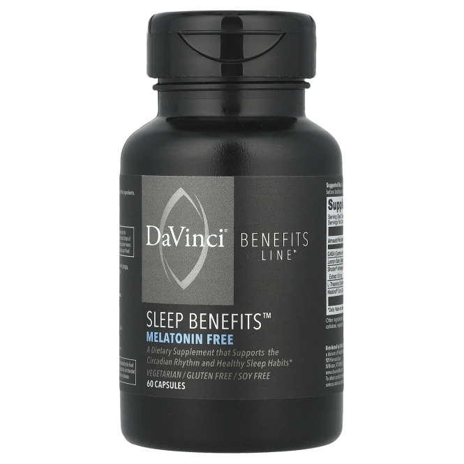 DaVinci Laboratories, Sleep Benefits ™, без мелатонина, 60 капсул