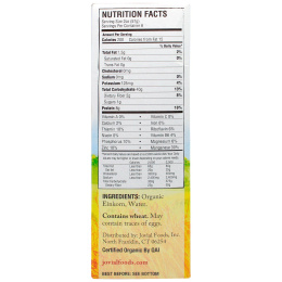 Jovial, Органическая традиционная паста (макаронные изделия) из пшеницы-однозернянки, пенне ригате, 12 унций (340 г)