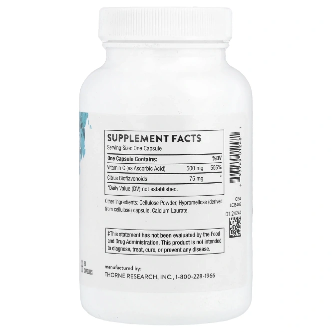 Thorne, витамин C и флавоноиды, 90 капсул