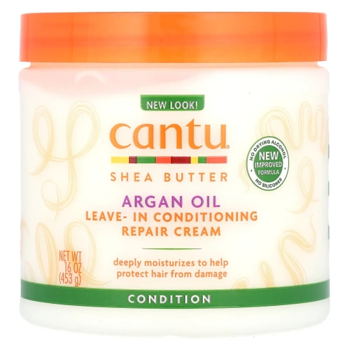 Cantu, Argan Oil, Несмываемый восстанавливающий крем-кондиционер, 16 унций (453 г)