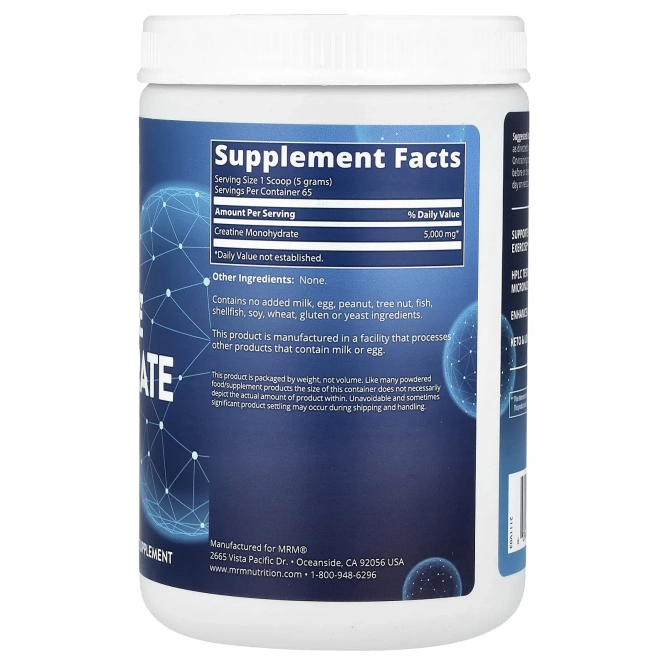 MRM Nutrition, Моногидрат креатина 325 г (11,5 унции)