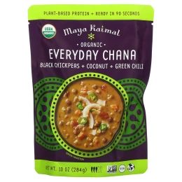 Maya Kaimal, Organic Everyday Chana, черный нут, кокос и зеленый перец чили, 284 г (10 унций)