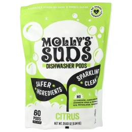 Molly's Suds, капсулы для посудомоечной машины, с цитрусовым вкусом, 60 капсул, 0,84 кг (29,63 унции)