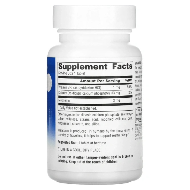 Source Naturals, Мелатонин, 3 мг, 240 таблеток
