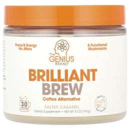 The Genius Brand, Brilliant Brew, альтернативный кофе, соленая карамель, 141 г (5 унций)