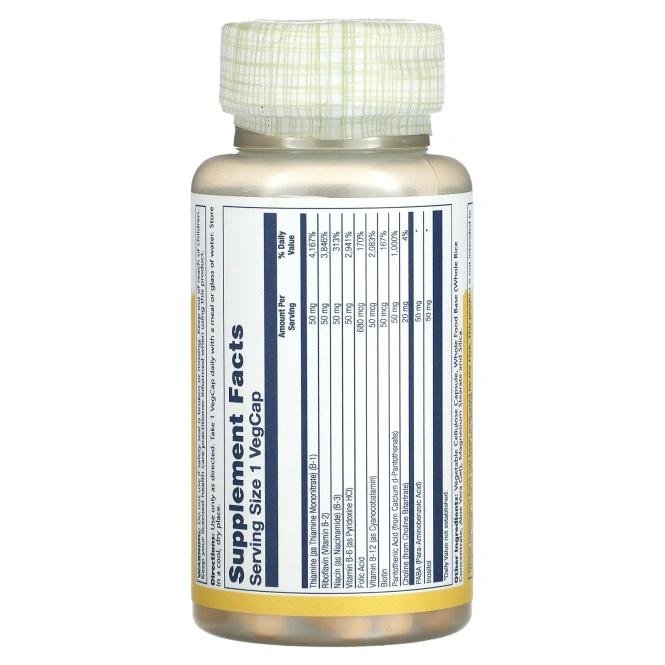 Solaray, Комплекс витаминов группы B, 50 мг, 50 вегетарианских капсул