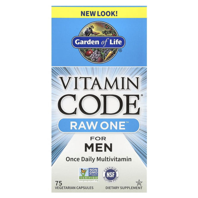 Garden of Life Vitamin Code RAW One For Men - МУЛЬТИВИТАМИНЫ ДЛЯ МУЖЧИН, 75 капсул