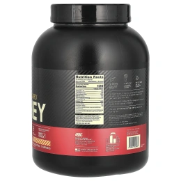 Optimum Nutrition, Золотой стандарт, 100% сыворотка, клубника и банан, 5 фунтов (2,27 kg)