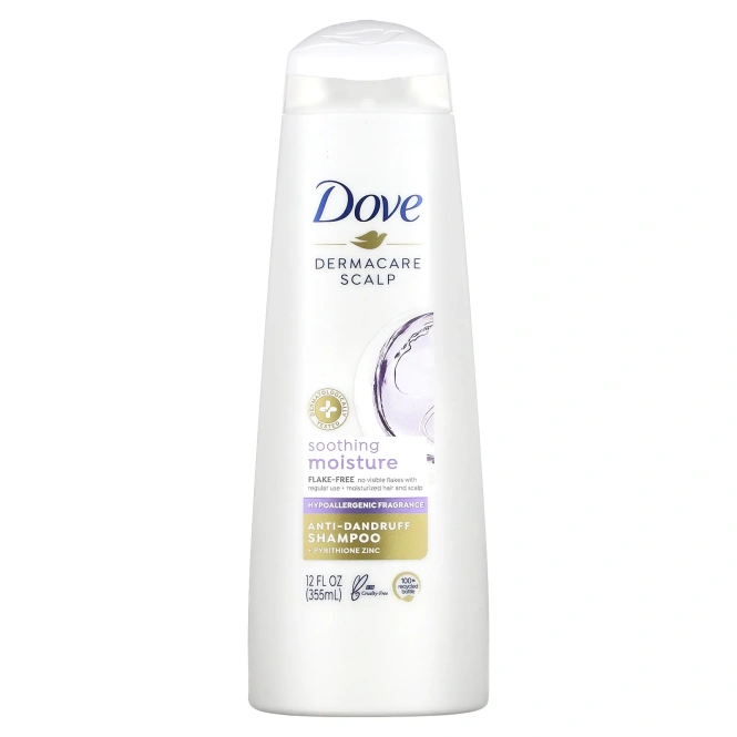 Dove, Dermacare Scalp, шампунь против перхоти, успокаивающее увлажняющее средство, 355 мл (12 жидк. унц.)