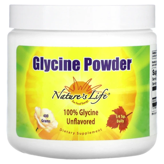Nature's Life, Порошок глицина без запаха 400 грамм