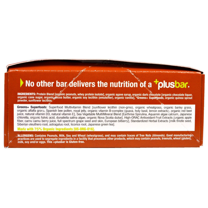 Greens Plus, Plusbar, протеины и шоколад, 12 батончиков по 59 г
