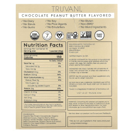 Truvani, Растительный протеиновый порошок, шоколад и арахисовая паста, 10 пакетиков по 36 г (1,27 унции)