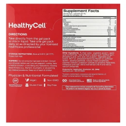 HealthyCell, Heart & Vascular Health, клубника, 30 гелевых пакетиков по 25 мл (0,84 жидк. Унции)