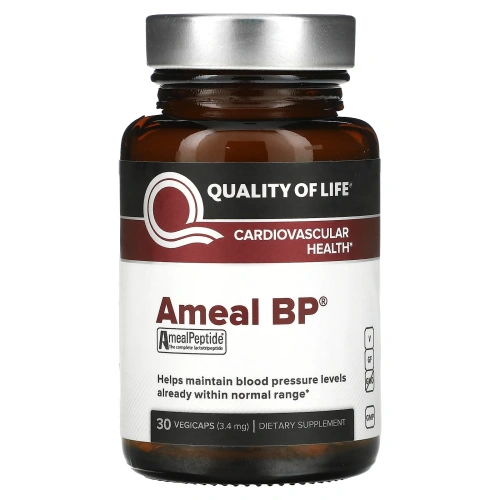 Quality of Life Labs, Ameal BP, здоровья сердечно-сосудистой системы, 3,4 мг, 30 капсул в растительной оболочке