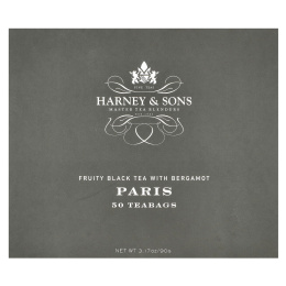 Harney & Sons, Фруктовый черный чай с бергамотом, Париж, 50 чайных пакетиков, 90 г (3,17 унции)