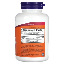 Now Foods, Чистый, буферный аскорбат кальция, порошок витамина C, 8 унций (227 г)