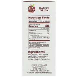 Vermont Village, Organic, Apple Cider Vinegar Shot, Cranberries & Honey, 12 Pack, 1 oz (28 g) Each