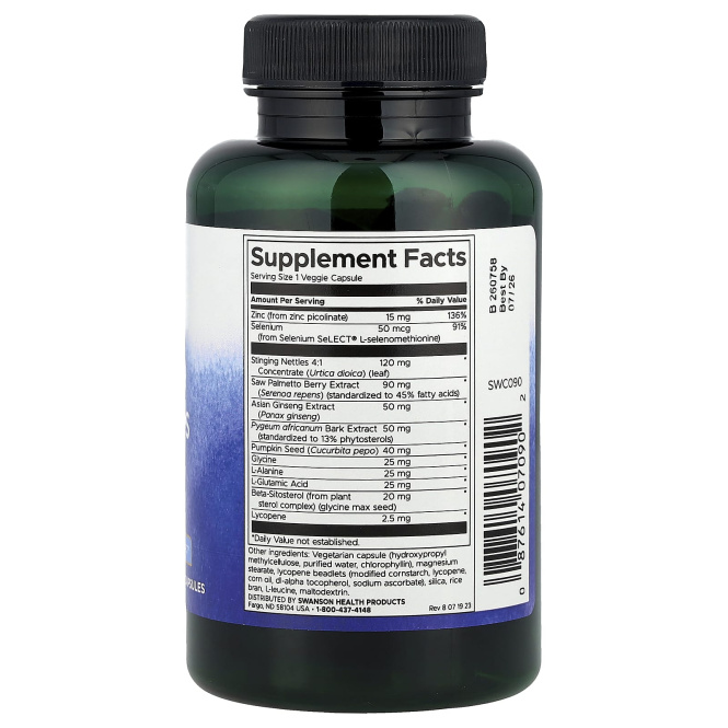 Swanson, Prostate Essentials Plus, 90 растительных капсул