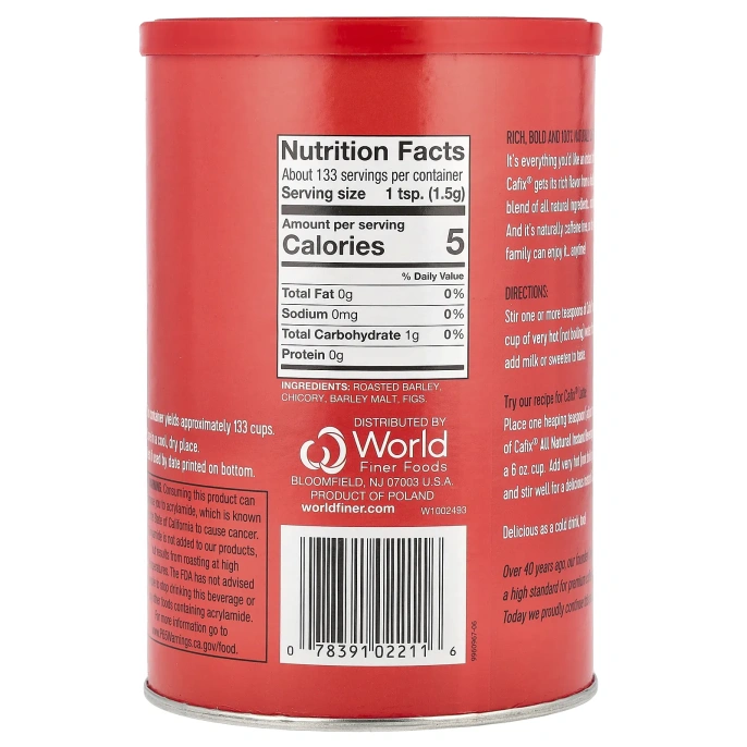 Cafix, растворимый зерновой напиток, без кофеина, 200 г (7,05 унции)