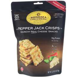 Sonoma Creamery, Чипсы Pepper Jack, Пеппер Джек, 2,25 унции (63,78 г)