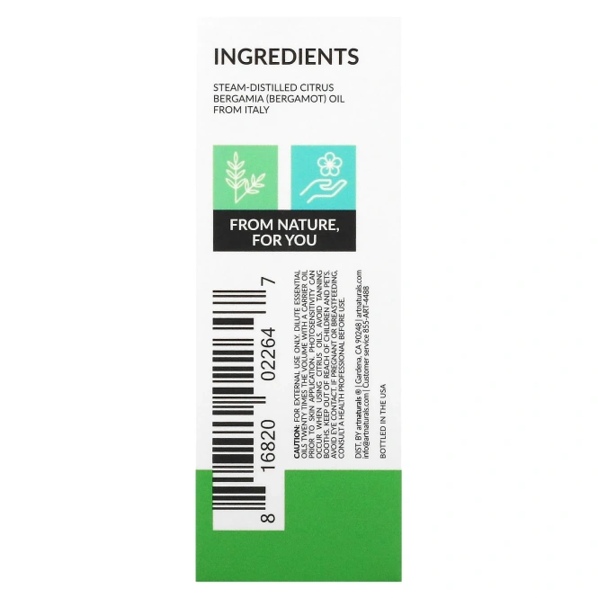 Artnaturals, Масло бергамота, 15 мл