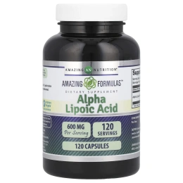 Amazing Nutrition, Альфа-липоевая кислота, 600 мг, 120 капсул