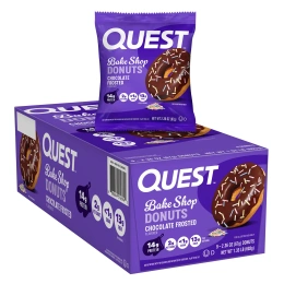 Quest Nutrition, Bake Shop Donuts, пончики для выпечки, в шоколадной глазури, 9 пончиков по 67 г (2,36 унции)